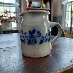 Vintage 90s Salmon Falls Stoneware blueberry blueberries salt glaze pitcher